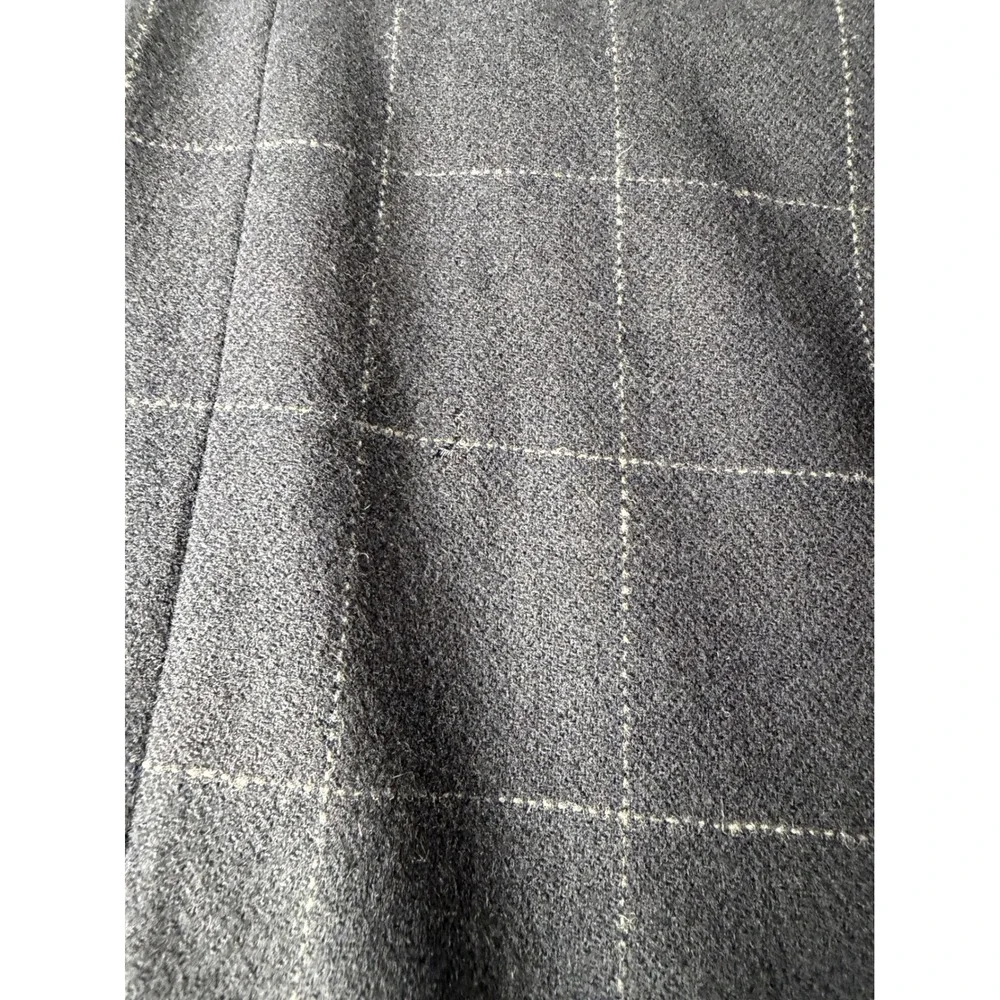 Lauren Ralph Lauren Windowpane Wool Blazer Navy Gold Buttons Preppy Petite P11